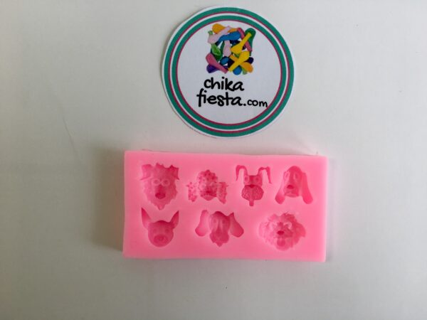 Molde de Silicon Caras de Perros