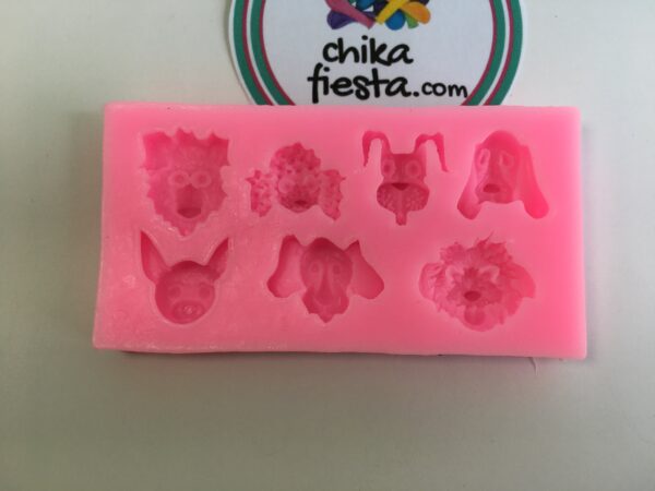 Molde de Silicon Caras de Perros