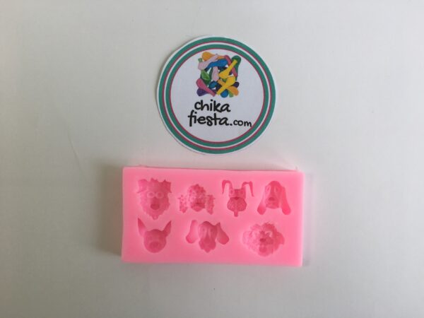 Molde de Silicon Caras de Perros