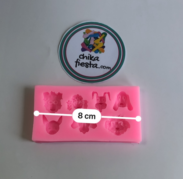 Molde de Silicon Caras de Perros