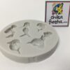 Molde de Silicon de mini sirenas con delfines modelos diferentes