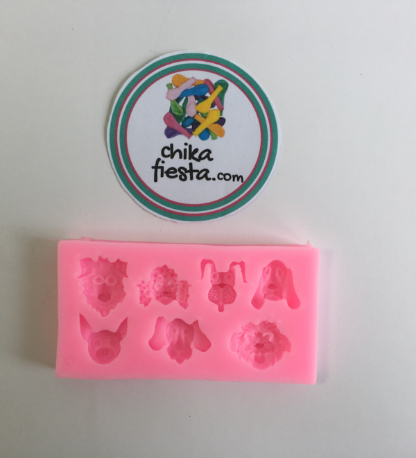 Molde de Silicon Caras de Perros