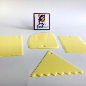 Raspadores Espátula Laterales con Borde Estampado Para Chantillí