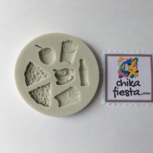 Molde de silicon figuras de cafetería comida