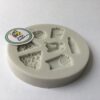 Molde de silicon figuras de cafetería comida pizza, refresco, papas fritas
