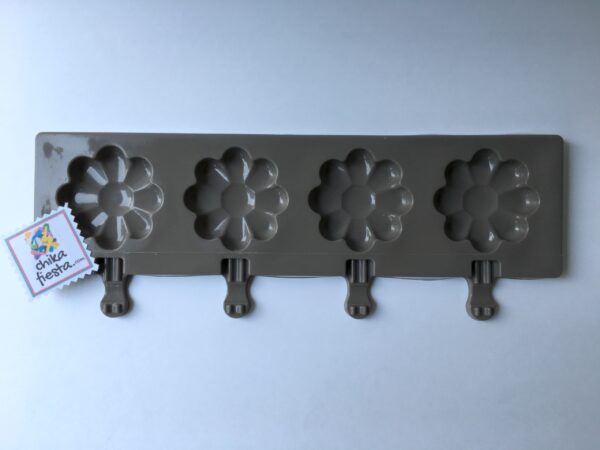Molde de silicon paletas magnum en forma de flor