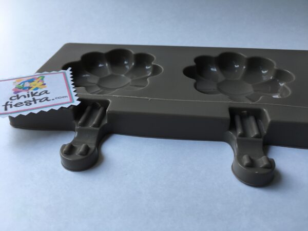 Molde de silicon paletas magnum en forma de flor