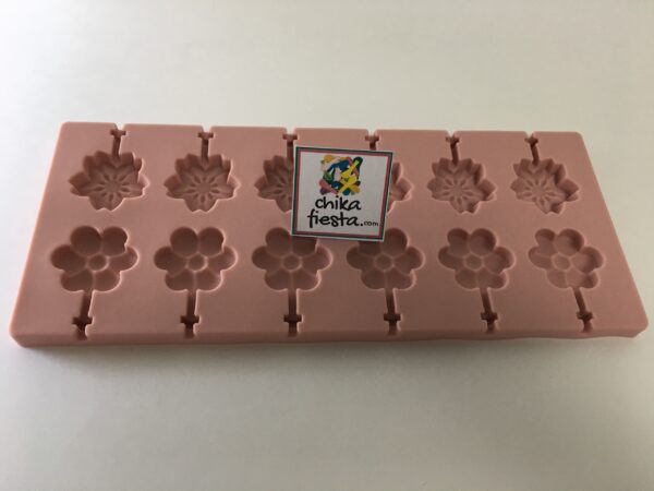 Molde de Silicon para Paletas de Isomalt en Forma de Flor