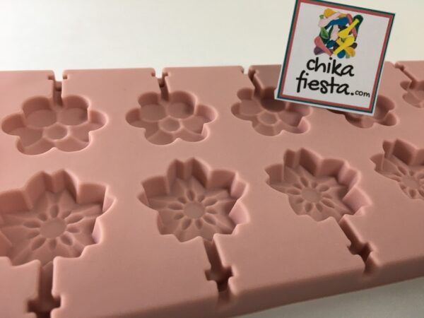 Molde de Silicon para Paletas de Isomalt en Forma de Flor